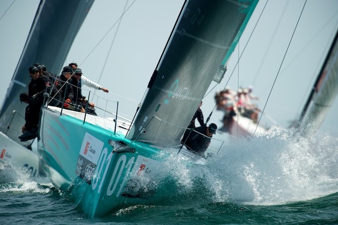 AUDI MEDCUP CIRCUIT, CASCAIS, PORTUGAL, MAY 22ND 2011: Day 5 - TP52 Race. Quantum Racing (USA), the fleet race of the Cascais Trophy, Audi MedCup Circuit. (Photo by Chris Schmid / Eyemage Media, all right reserved) - Audi Medcup Day 5 © Chris Schmid/ Eyemage Media (copyright) http://www.eyemage.ch